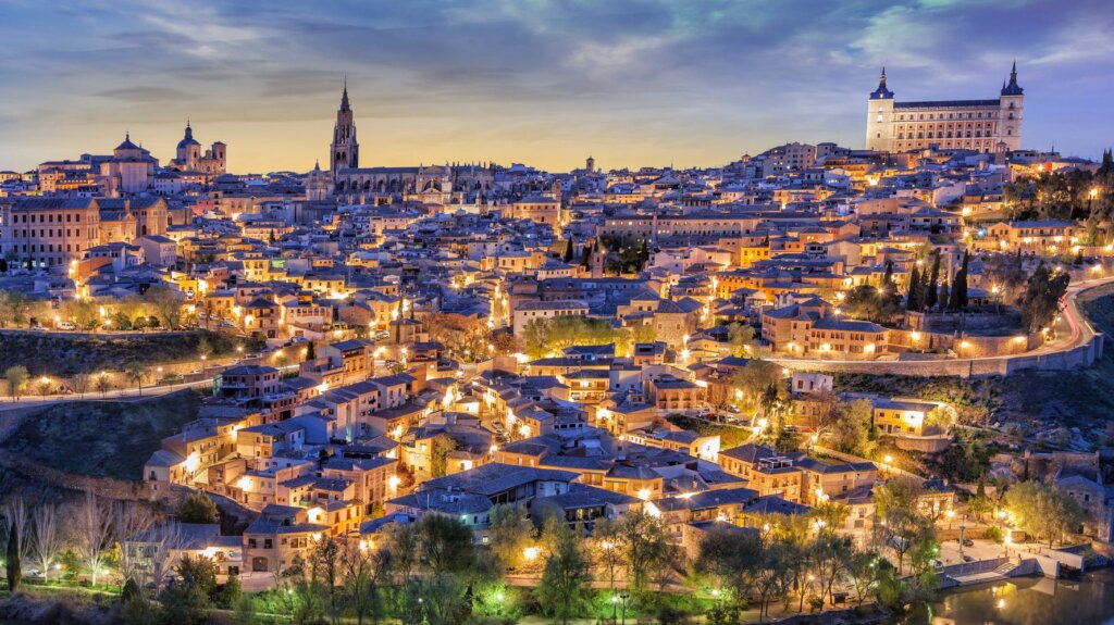 Fotos una ciudad de noche