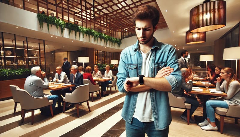 Tiempo máximo de espera en un restaurante