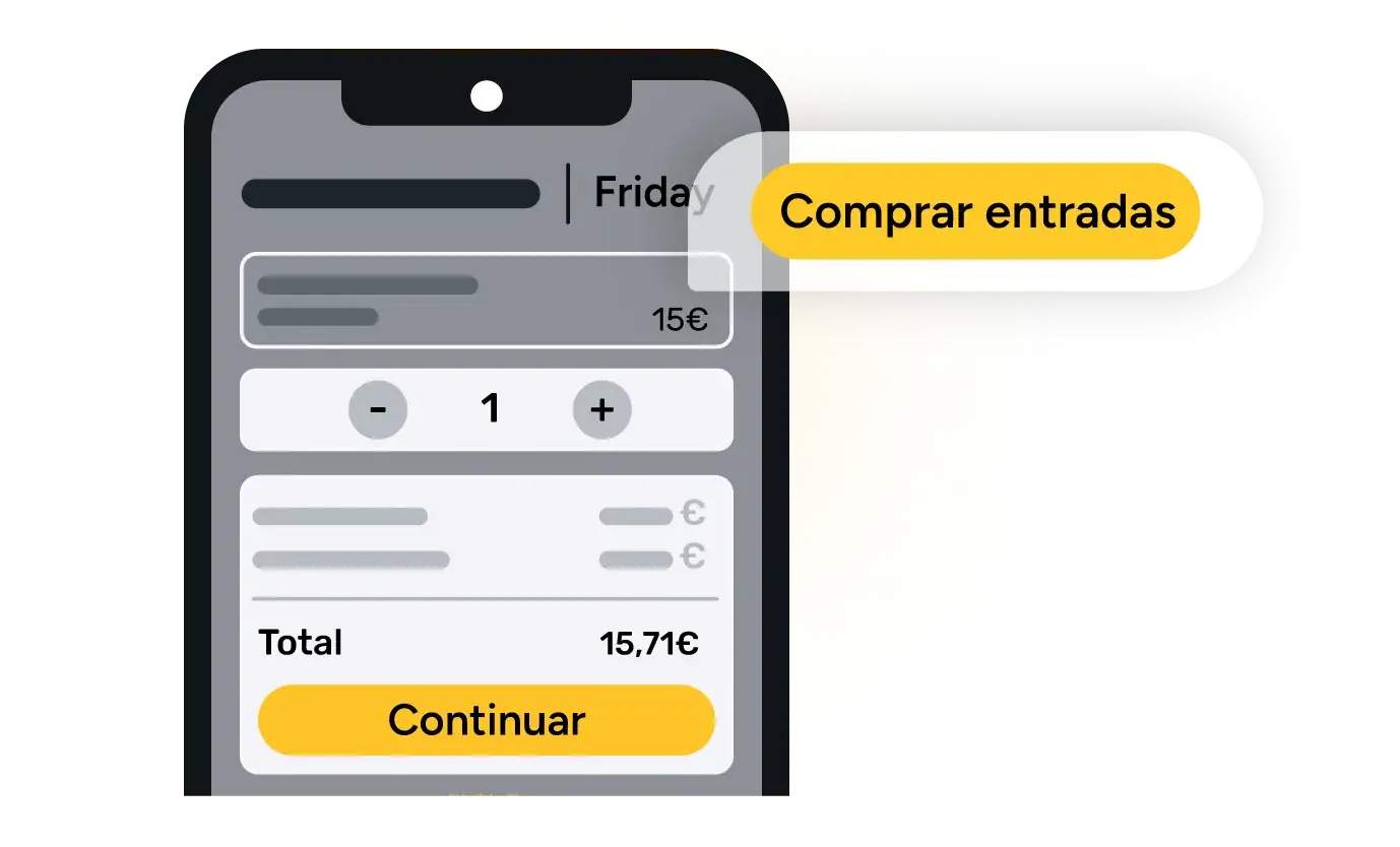 Compra de entradas con Cover